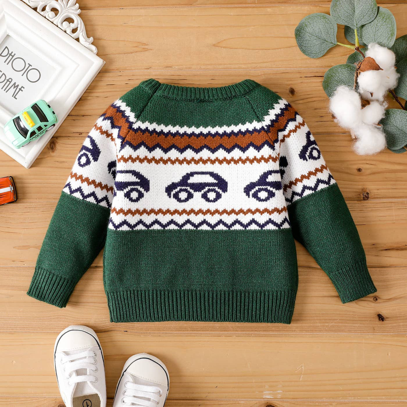Baby Vehicle Pattern Sweater