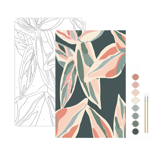 Tropical Leaves Meditative Art Paint by Number Kit: Paint by Number Kit