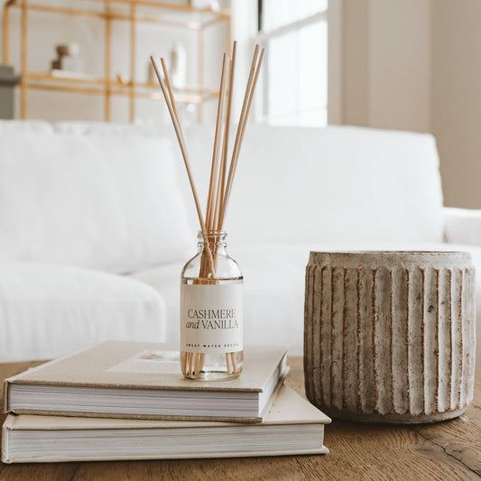 Cashmere and Vanilla Clear Reed Diffuser- Gifts, Home Decor