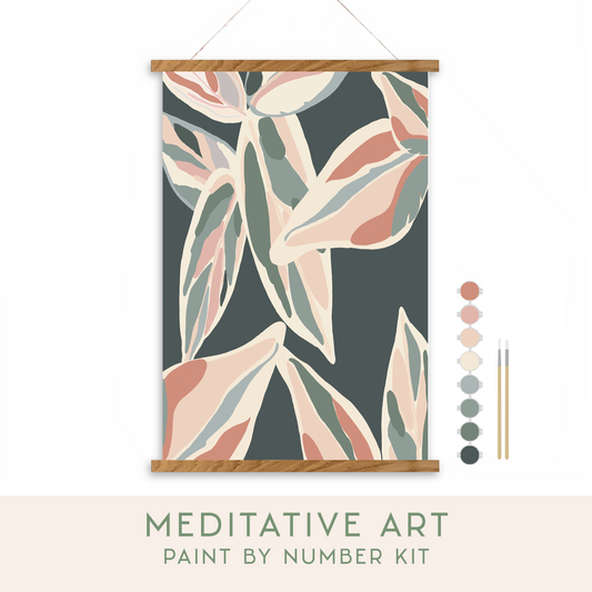 Tropical Leaves Meditative Art Paint by Number Kit: Paint by Number Kit