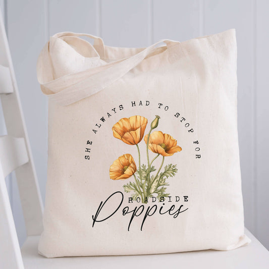 Canvas Tote Bag Floral Motivational  - Beach Tote Bag