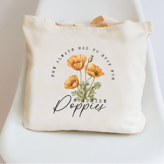 Canvas Tote Bag Floral Motivational  - Beach Tote Bag