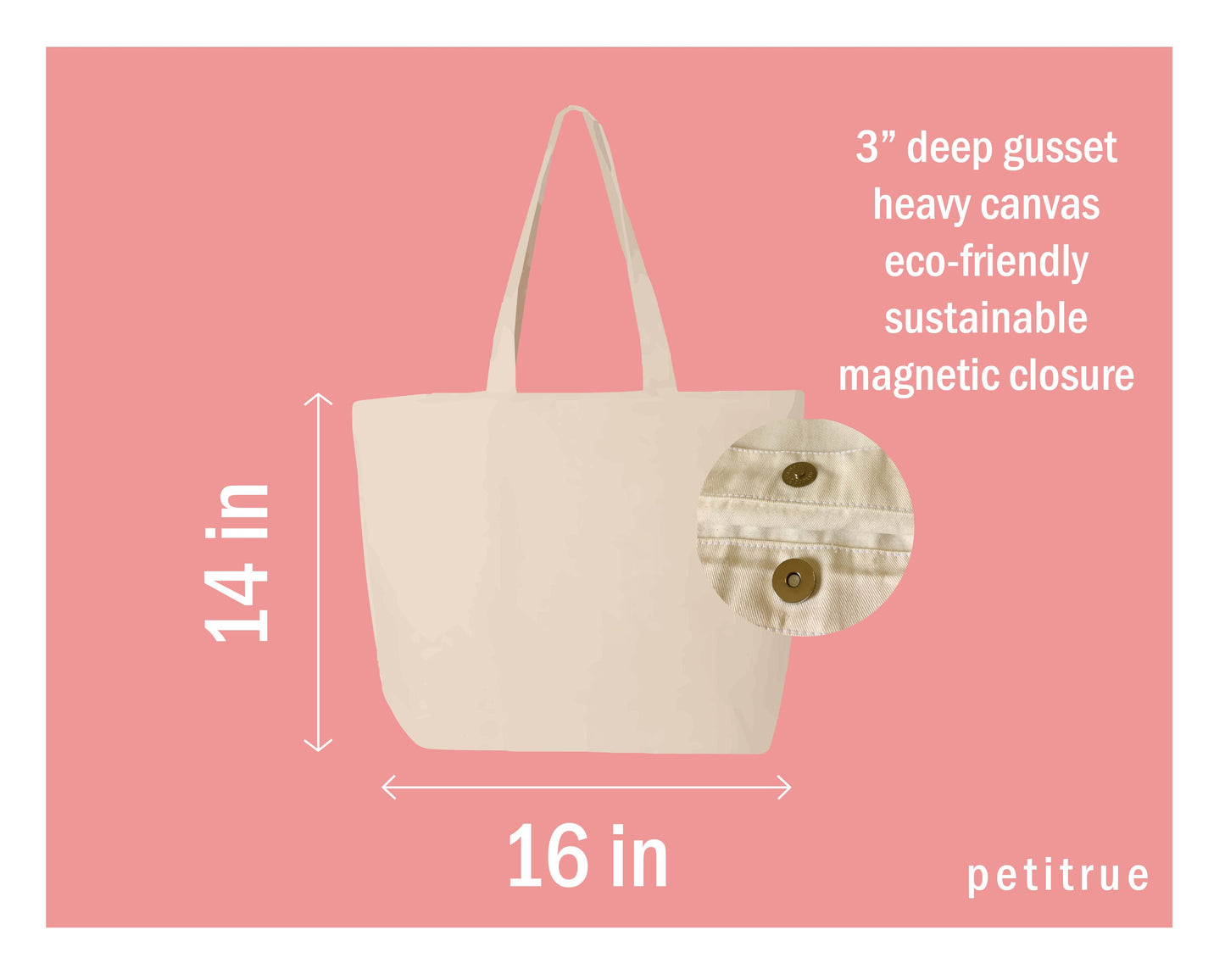 Canvas Tote Bag Floral  - Beach Tote Bag