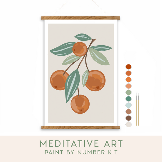 Citrus Branch Meditative Art Paint by Number Kit: Paint by Number Kit