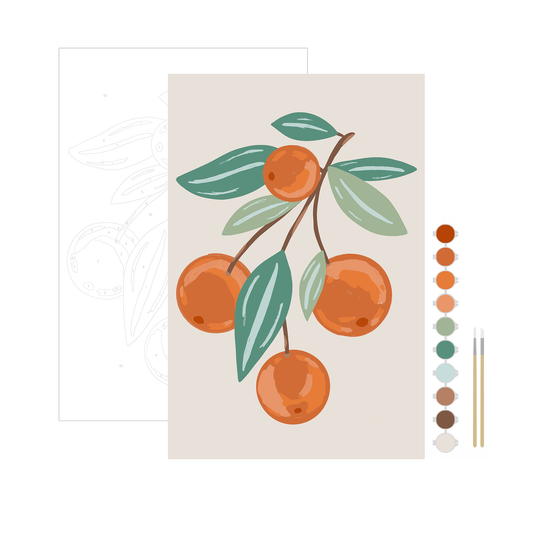 Citrus Branch Meditative Art Paint by Number Kit: Paint by Number Kit