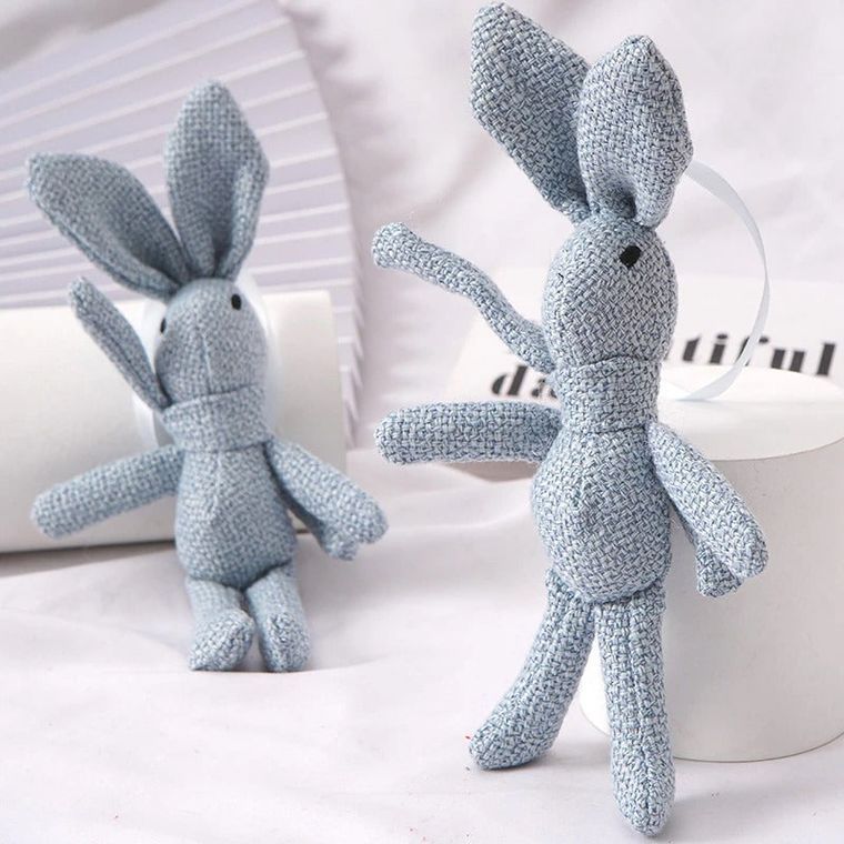 Keychain Fabric Rabbit Bunny Plush Toy Stuffed Animal