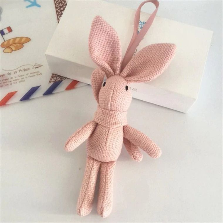 Keychain Fabric Rabbit Bunny Plush Toy Stuffed Animal